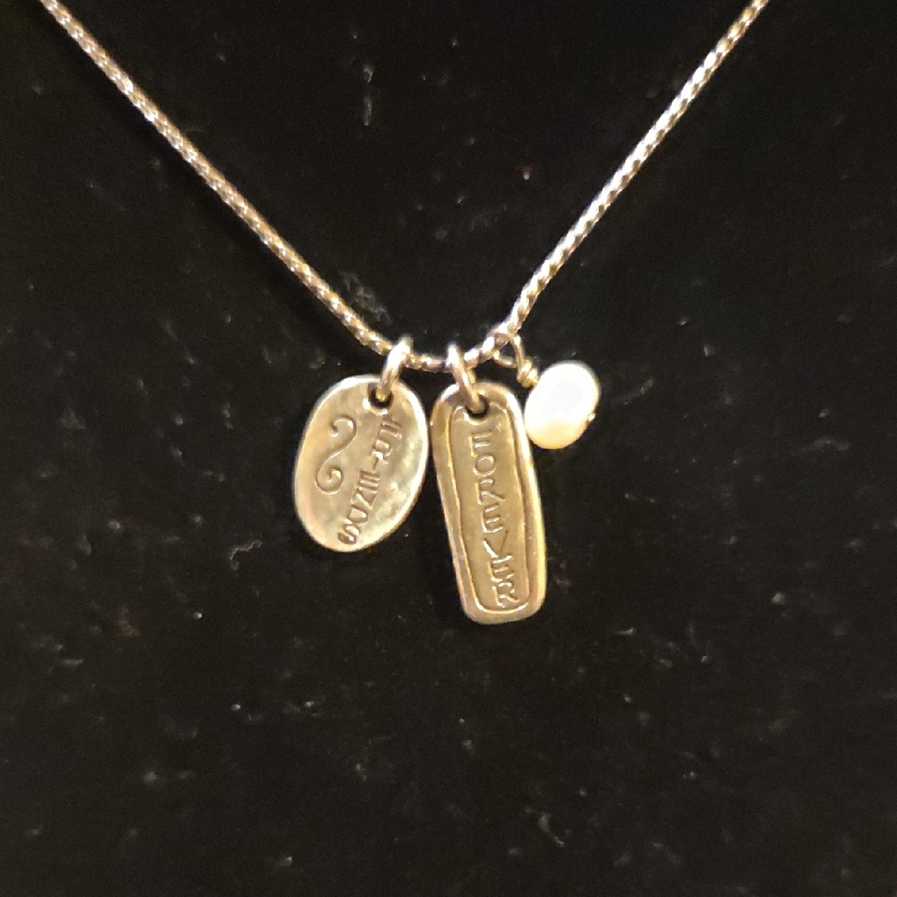 Brighton FRIENDS FOREVER Pearl Charm Necklace